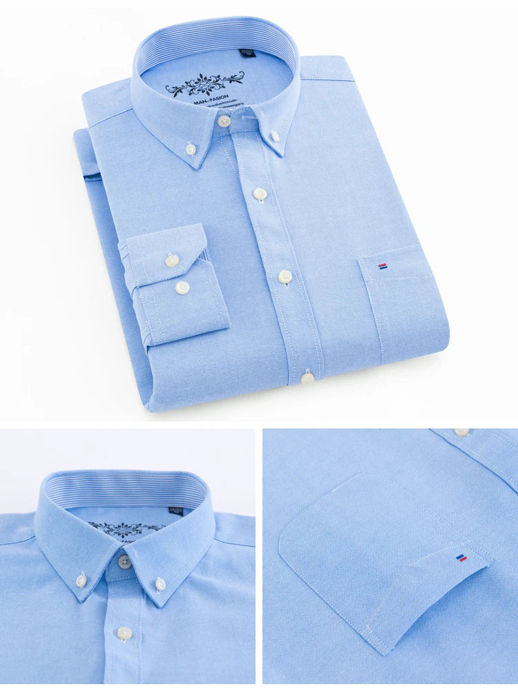 Men’s Shirt Long Sleeve Casual Cotton Comfort Fit