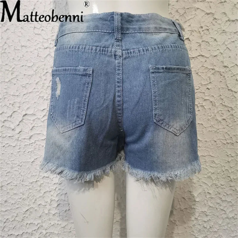 Women’s Shorts High Waist Denim Casual Summer