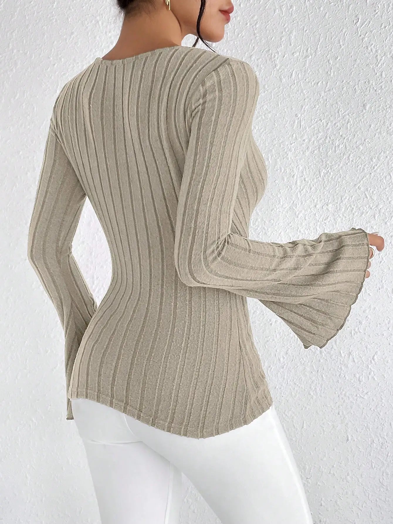Women’s Top T-Shirt Long Sleeve Casual Stretchy