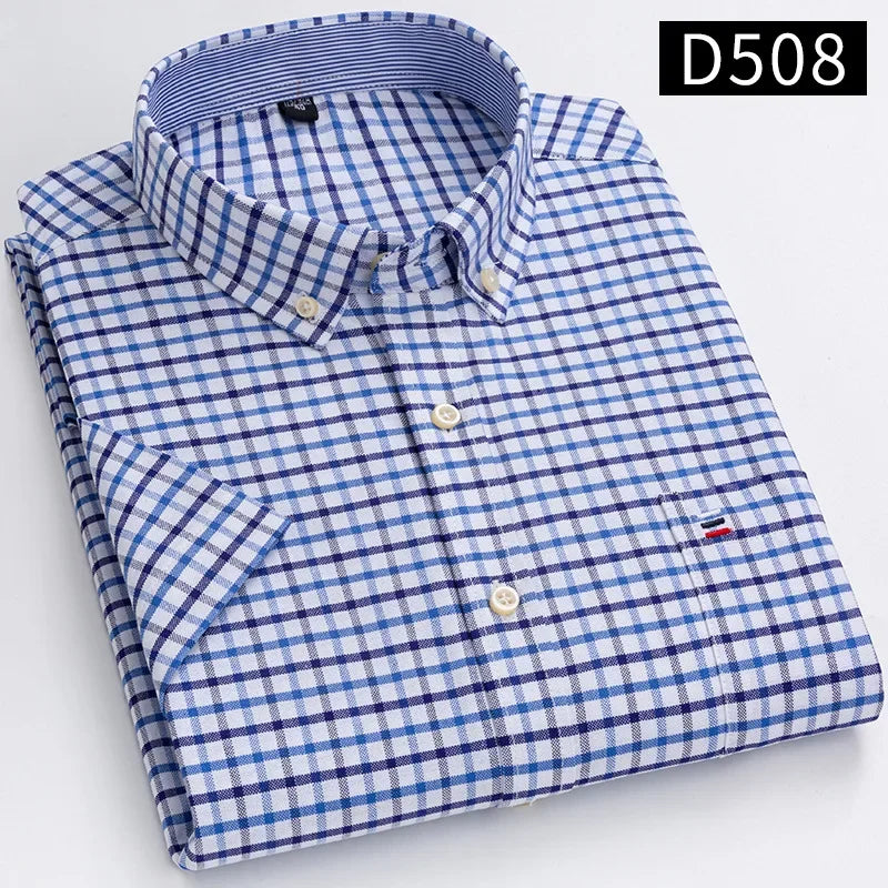 Men’s Shirt Short Sleeve Cotton Casual Formal