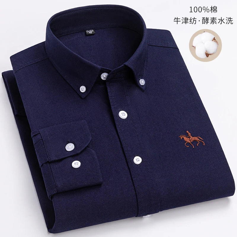 Men’s Shirt Long Sleeve Cotton Casual