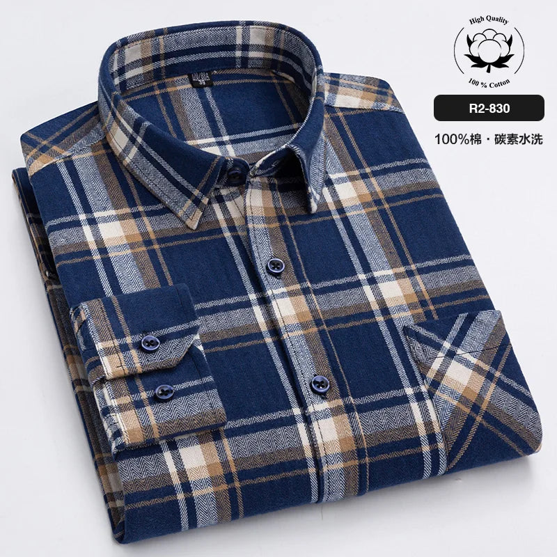 Men’s Shirt Long Sleeve Cotton Casual Regular Fit