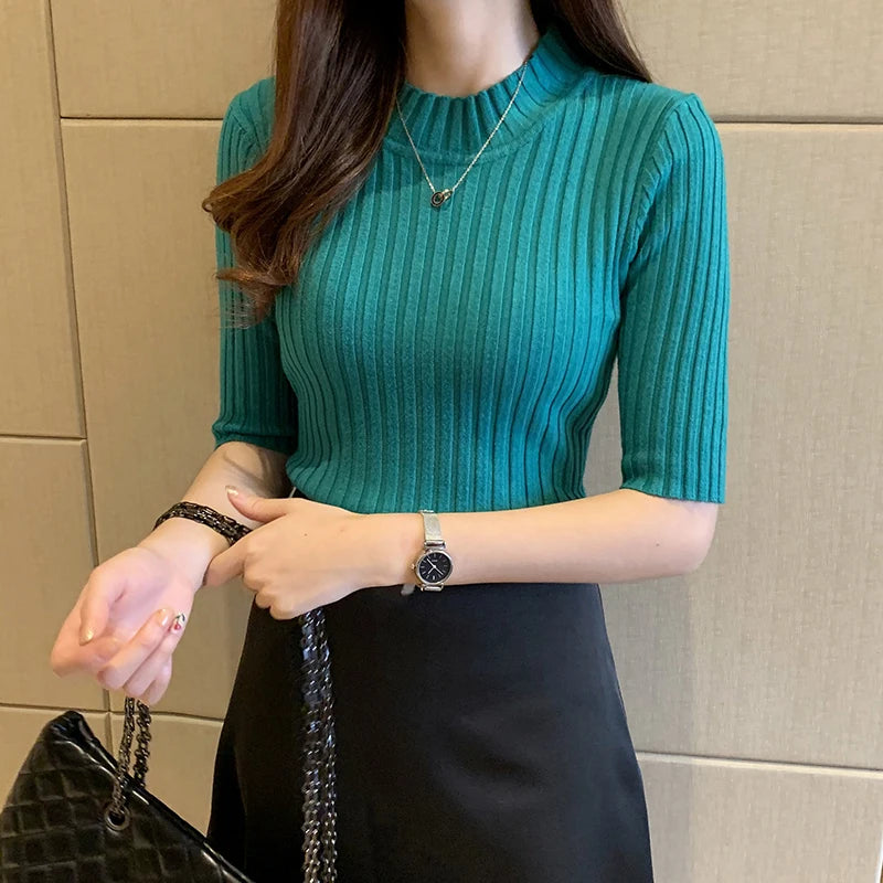 Women’s Top Blouse Short Sleeve Casual Stretchy