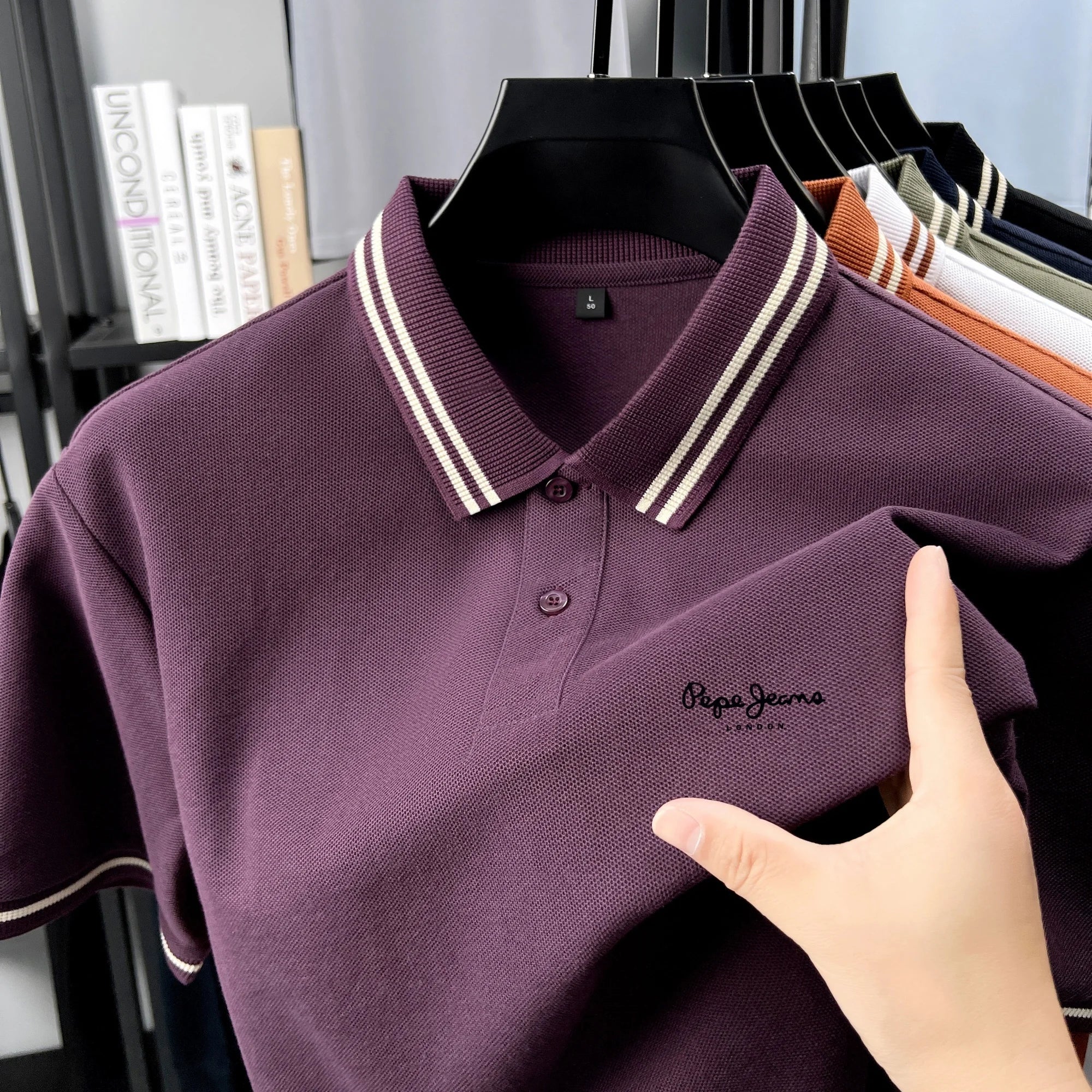 Men’s Polo Shirt Cotton Short Sleeve Casual Summer Fashion