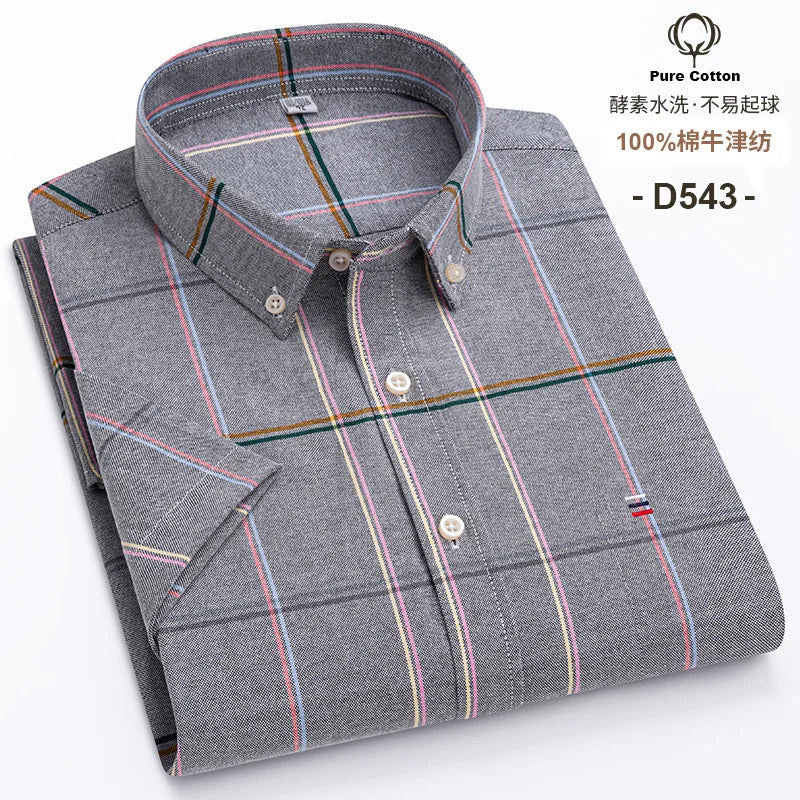 Men’s Shirt Short Sleeve Cotton Casual Formal