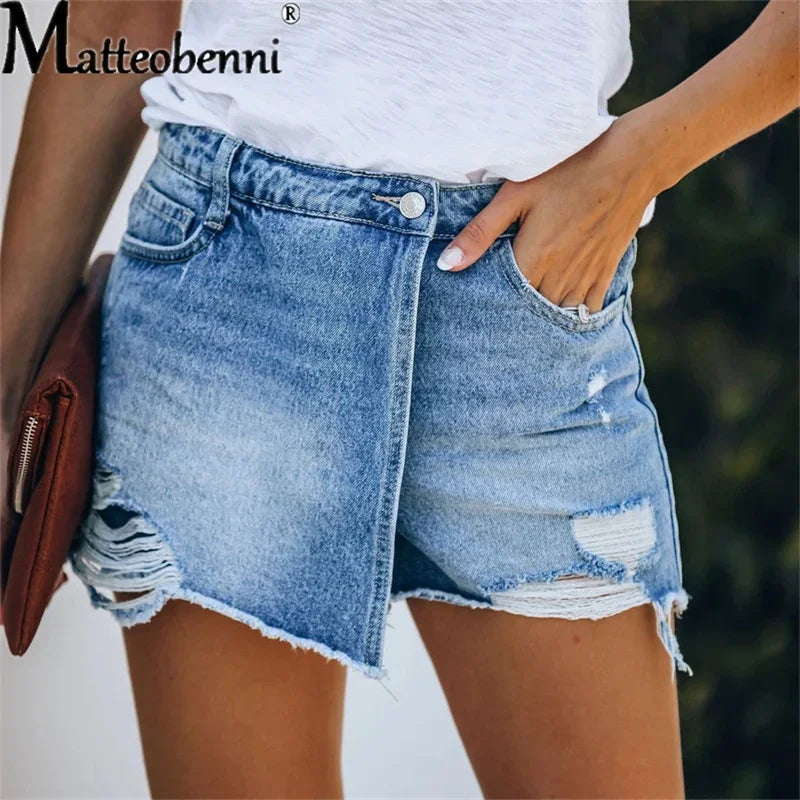 Women’s Shorts High Waist Denim Casual Summer