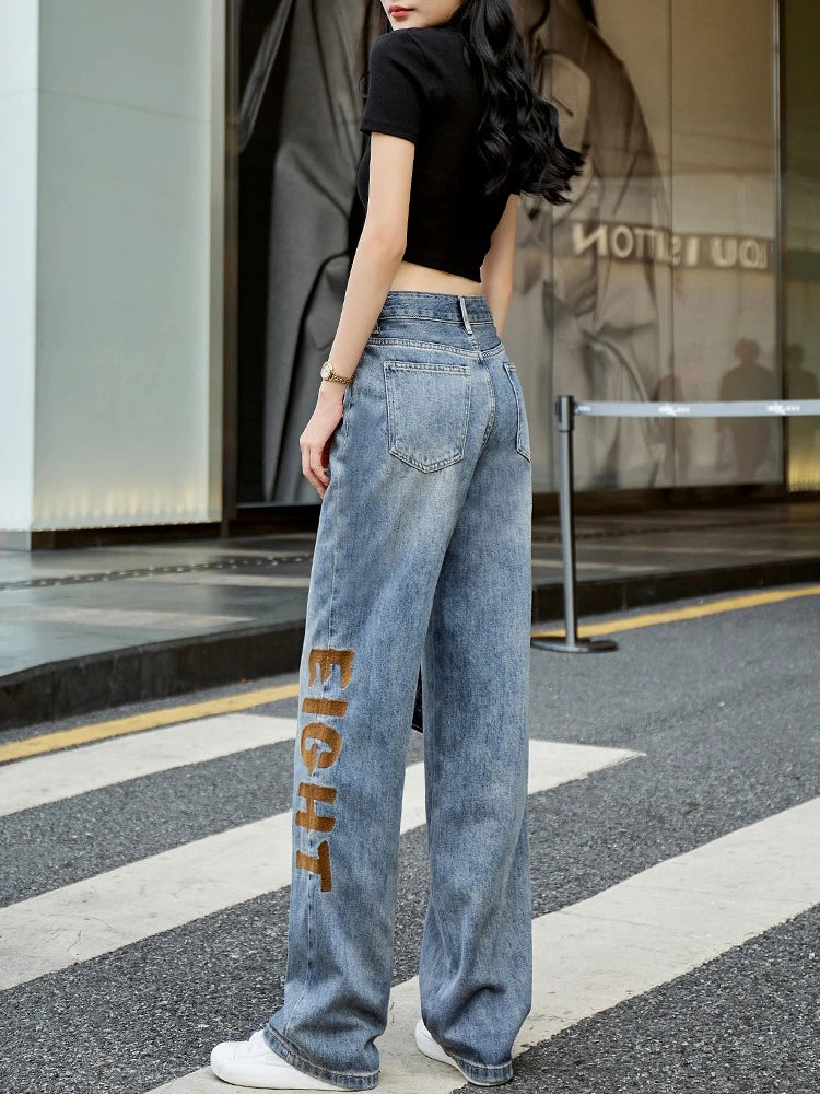 Women’s Jeans High Waist Straight Leg Casual