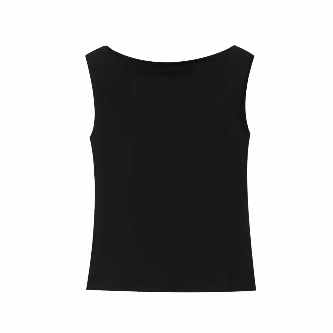 Women’s Top Sleeveless Casual Stretchy Solid Color