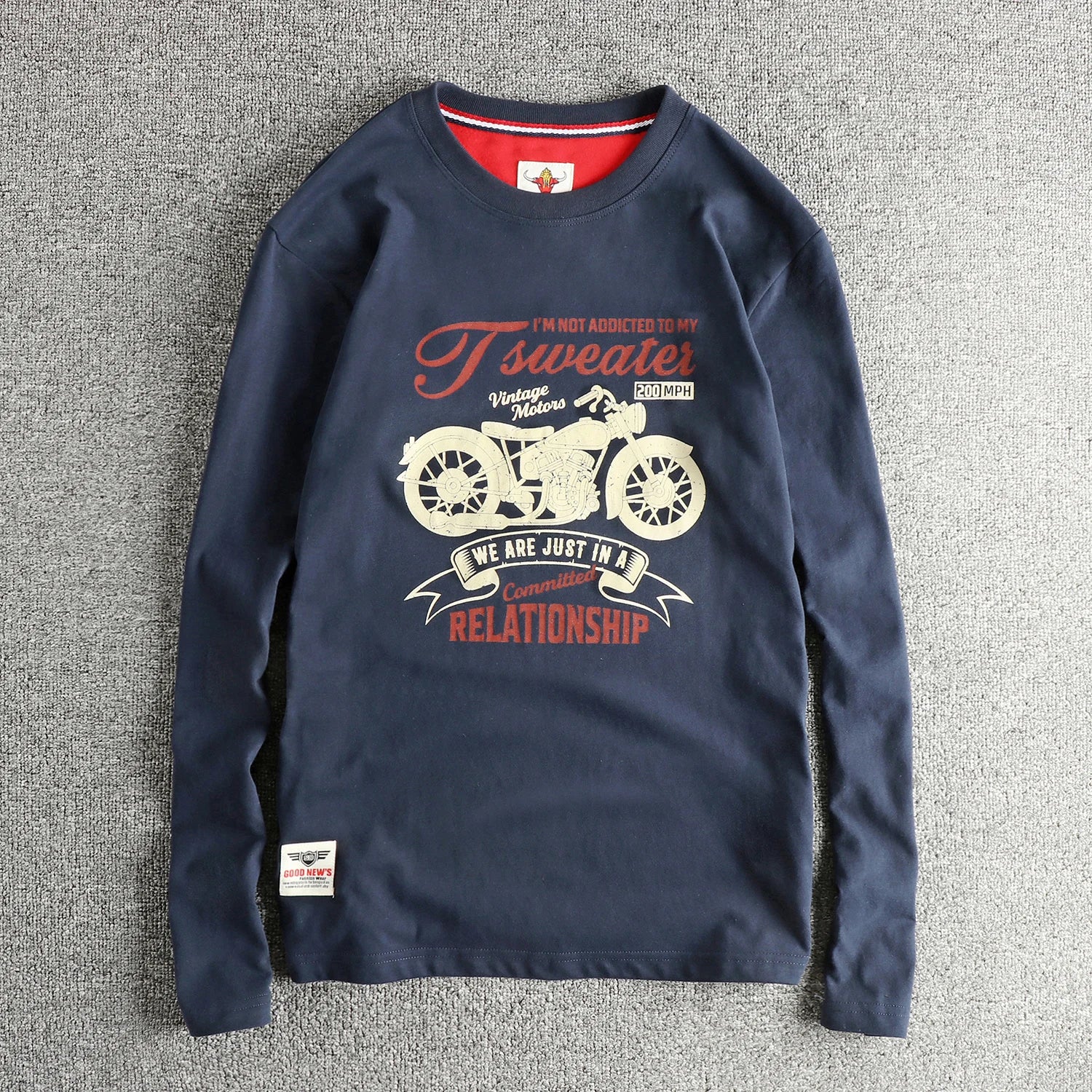 Men’s T-Shirt Long Sleeve Cotton Cotton Comfort Fit