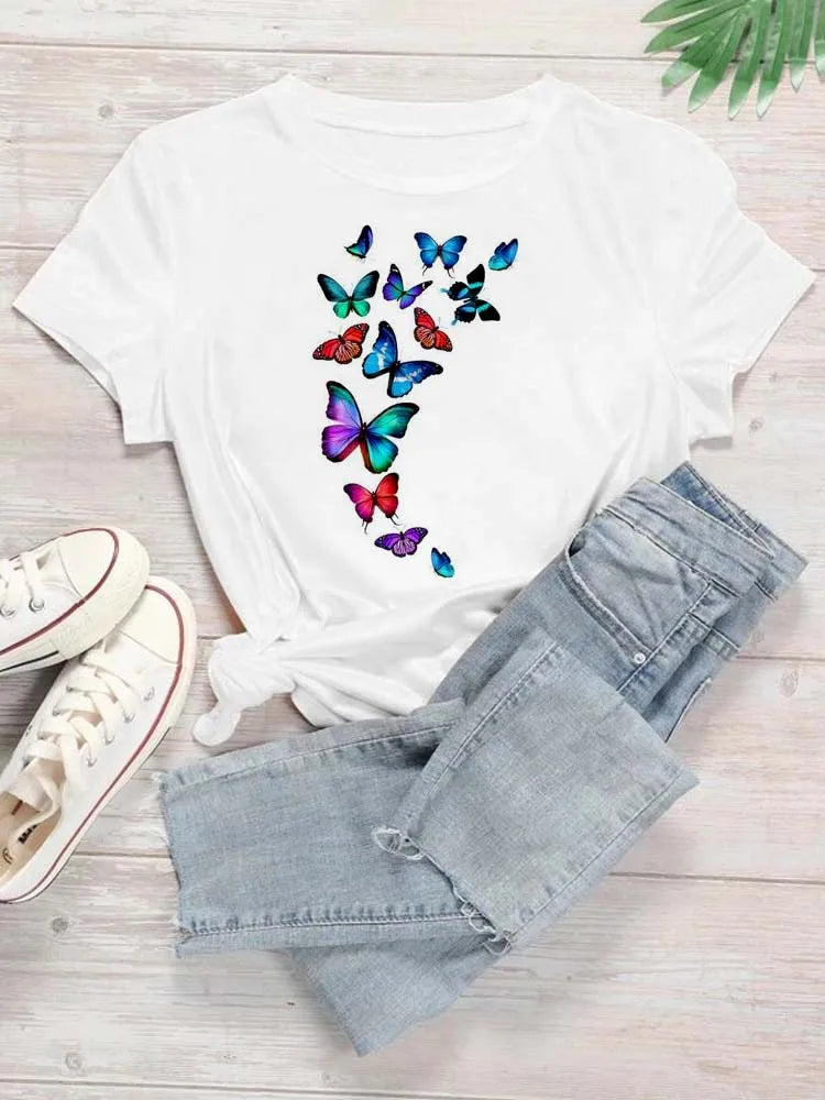Women’s Top T-Shirt Printed Summer Casual
