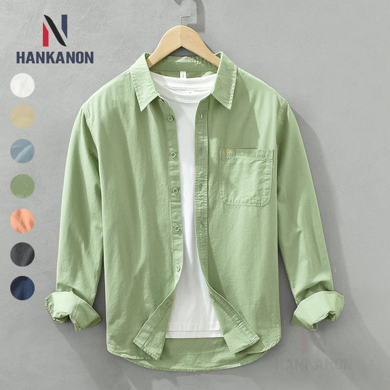Men’s Shirt Long Sleeve Cotton Casual