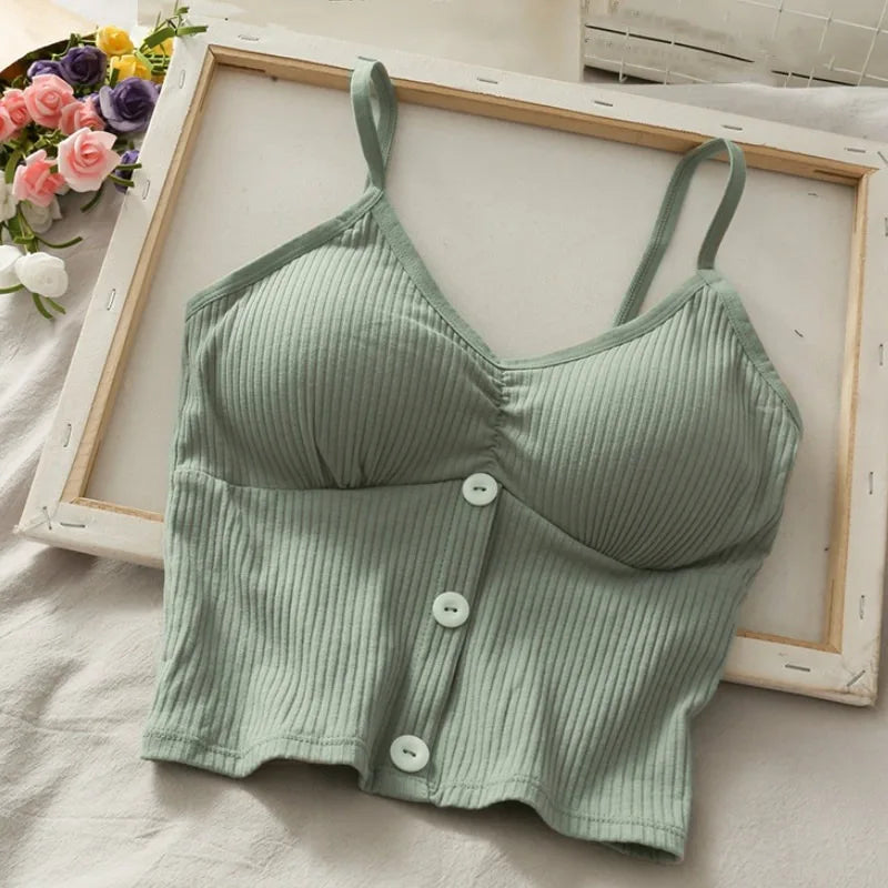 Women’s Top Tank Top Crop Top Cotton Casual