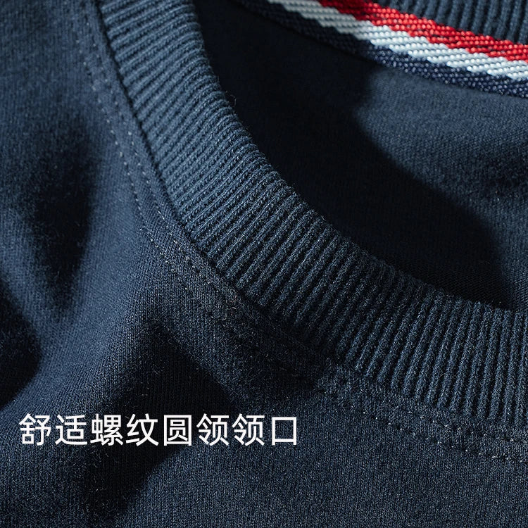 Men’s T-Shirt Long Sleeve Cotton Solid Color