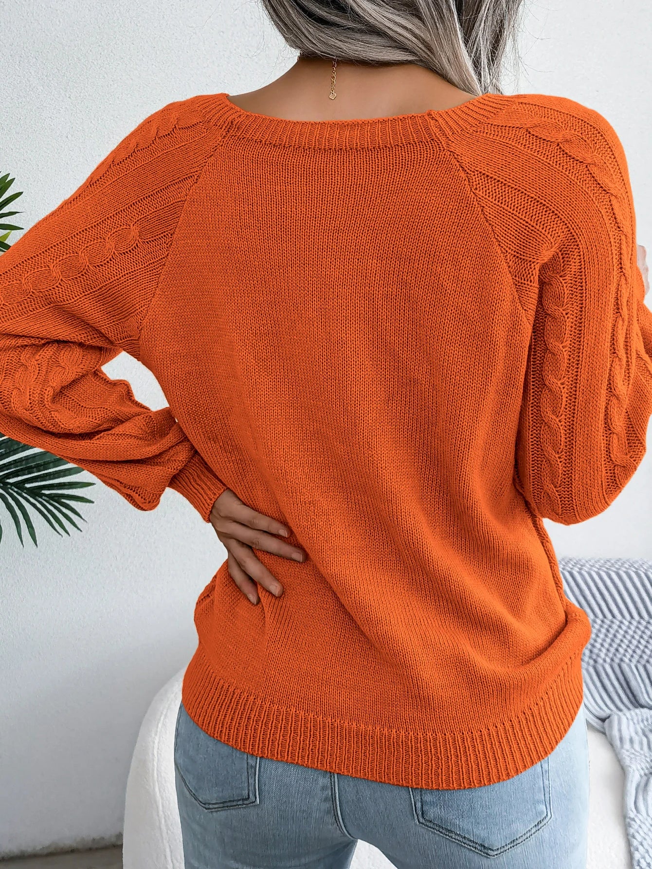 Women’s Top Long Sleeve Casual Stretchy Solid Color