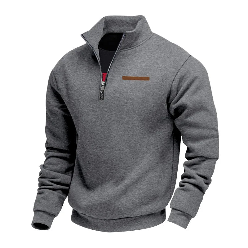 Men’s Sweatshirt Pullover Zip-Up Fleece Long Sleeve Autumn Winter