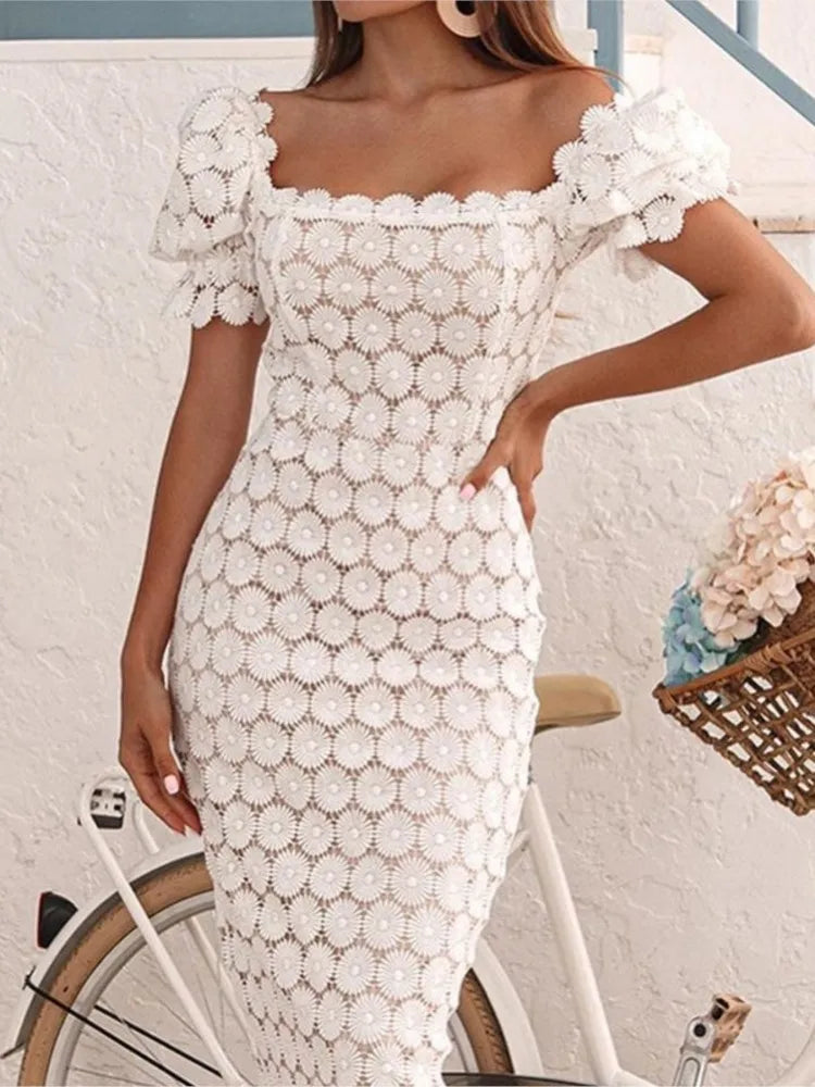 Women’s Dress Midi Solid Color Summer Casual