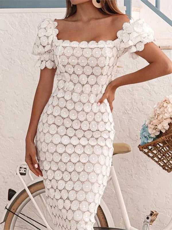Women’s Dress Midi Solid Color Summer Casual