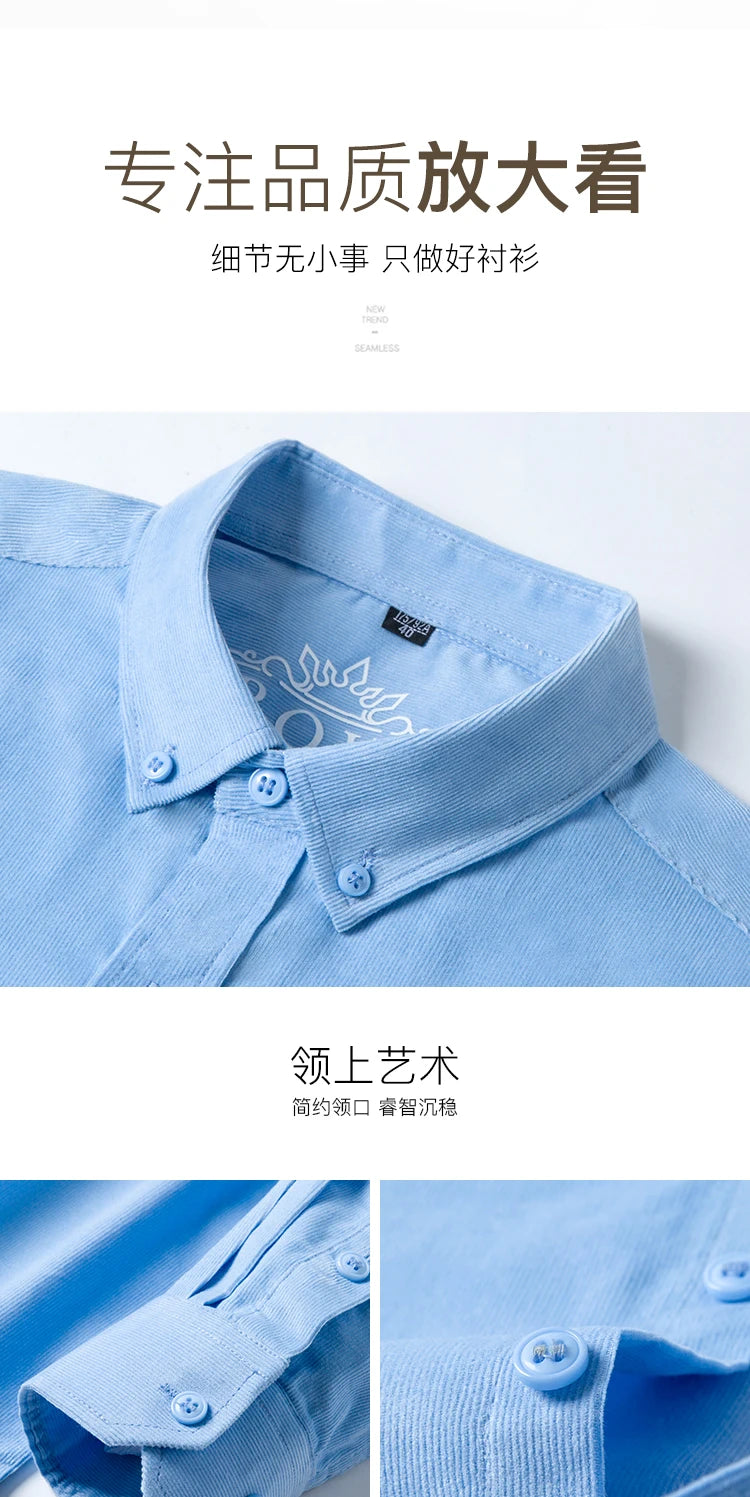 Men’s Shirt Long Sleeve Cotton Casual Regular Fit