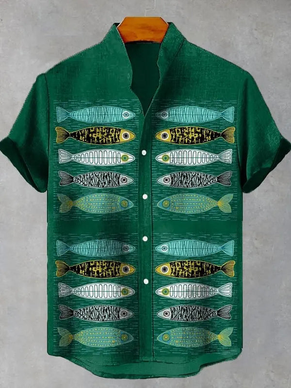 Men’s Shirt Short Sleeve Breathable Printed Casual