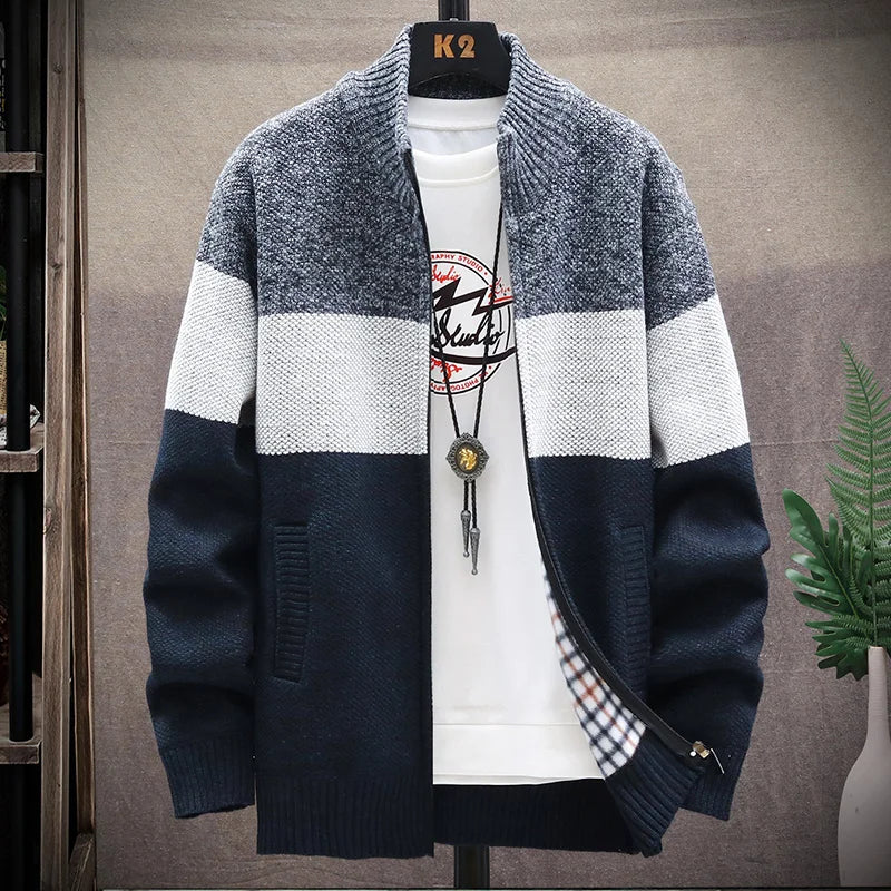 Men’s Sweatshirt Zip-Up Fleece Casual Autumn Winter