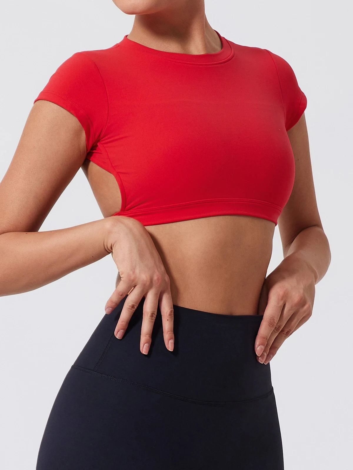 Women’s Gym Top Crop Top Moisture Wicking Athletic