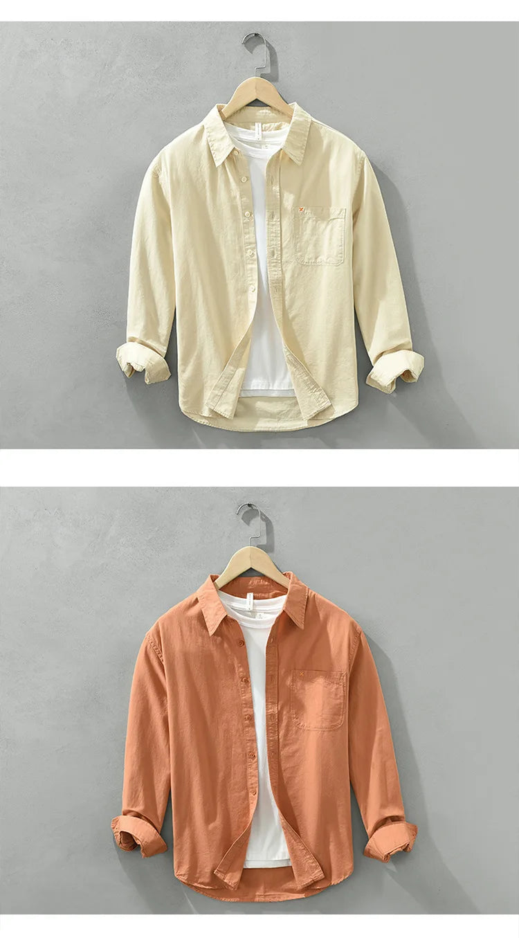 Men’s Shirt Long Sleeve Cotton Casual