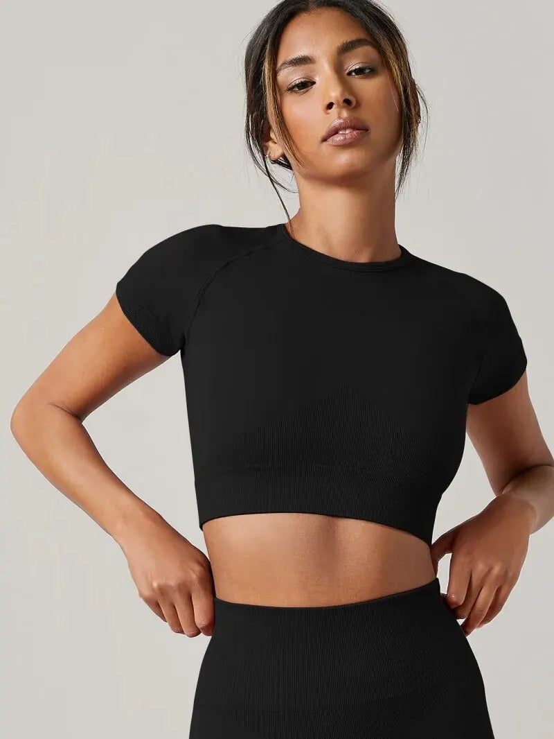 Women’s Gym Top Short Sleeve Seamless Athletic