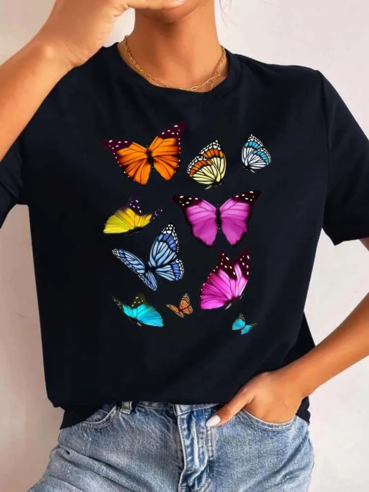 Women’s Top T-Shirt Printed Summer Casual
