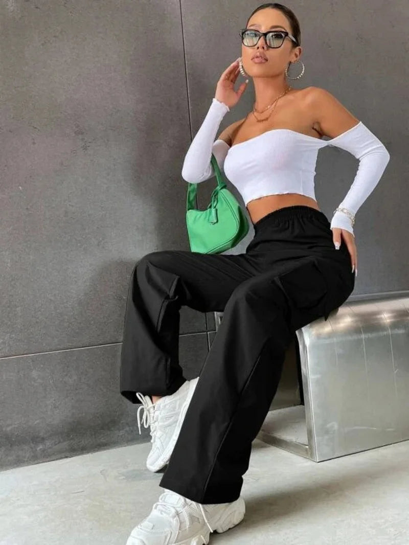 Women’s Joggers High Waist Elastic Waist Stretchy Casual