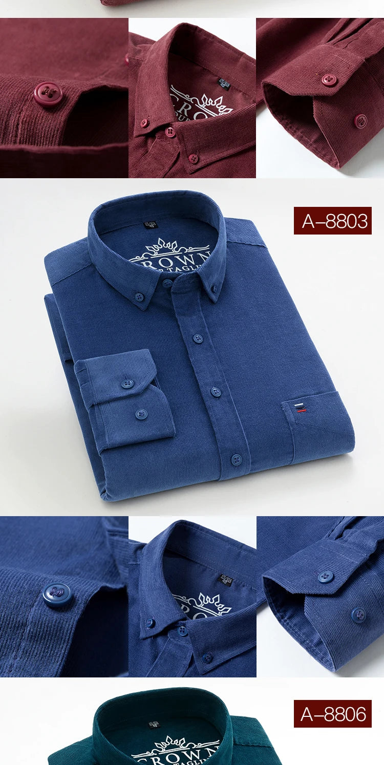 Men’s Shirt Long Sleeve Cotton Casual Regular Fit