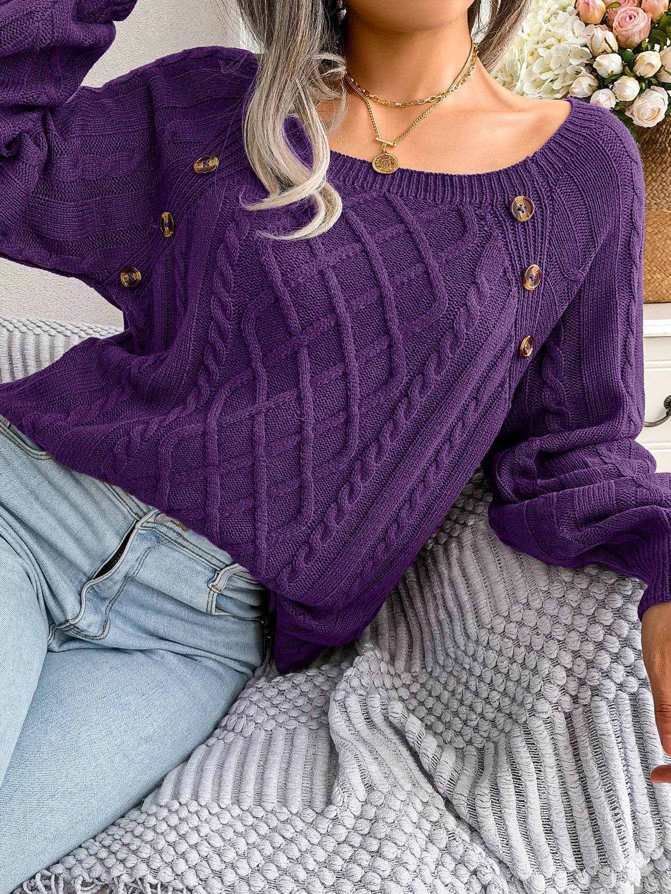 Women’s Top Long Sleeve Casual Stretchy Solid Color