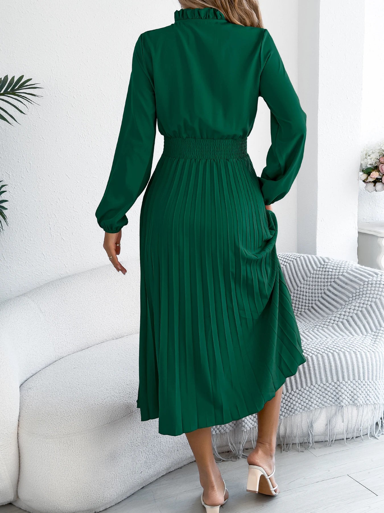 Women’s Dress Maxi V-Neck Casual Solid Color