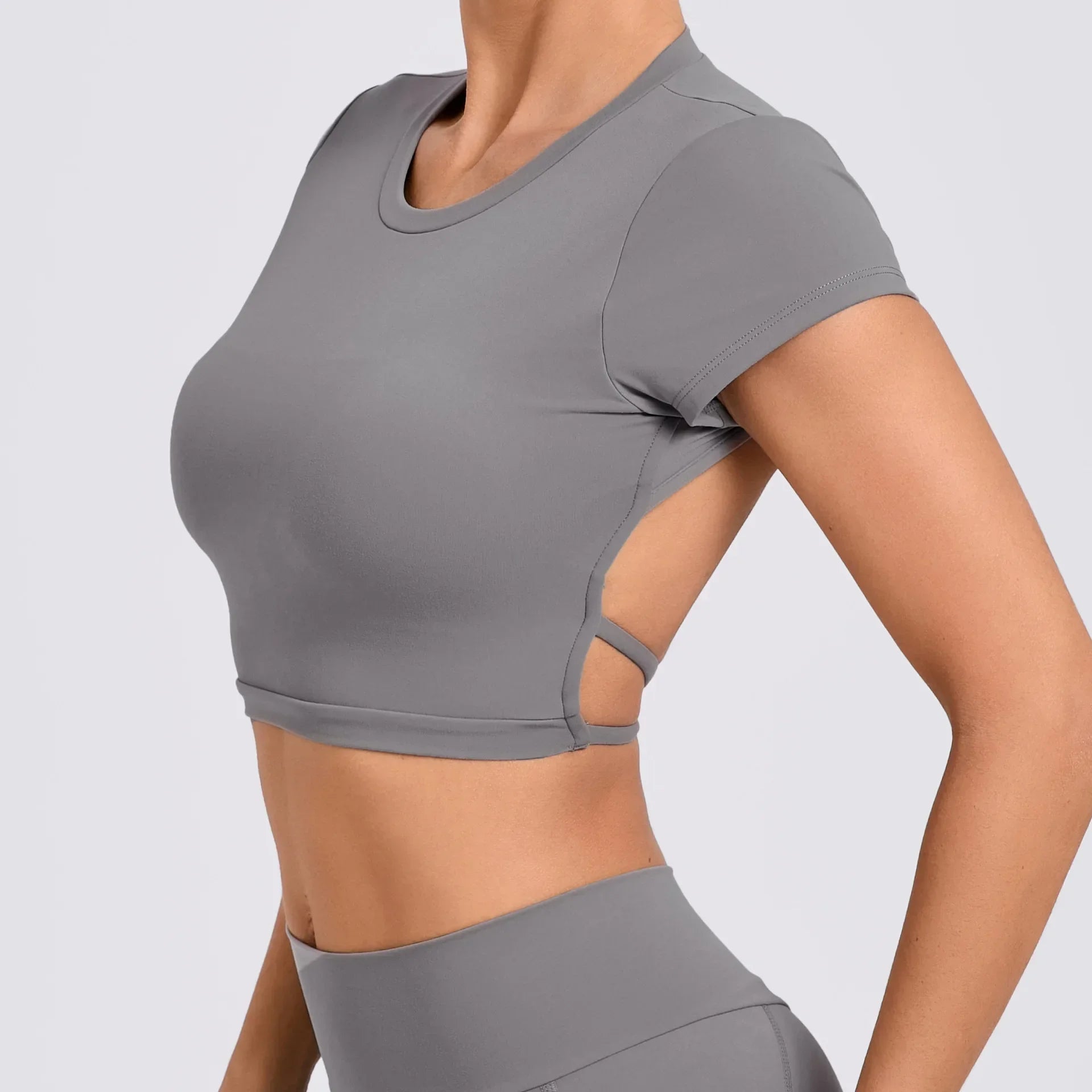 Women’s Gym Top Crop Top Moisture Wicking Seamless Athletic