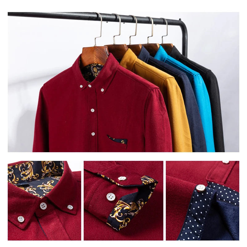 Men’s Shirt Long Sleeve Casual Cotton Comfort Fit