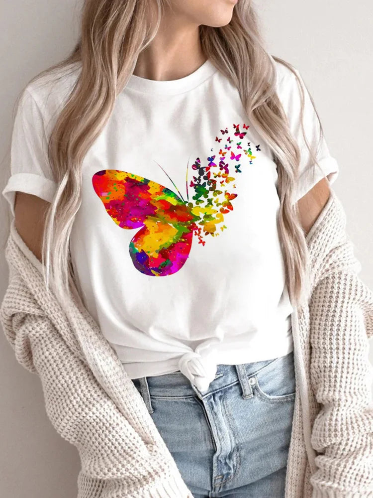 Women’s Top T-Shirt Printed Summer Casual