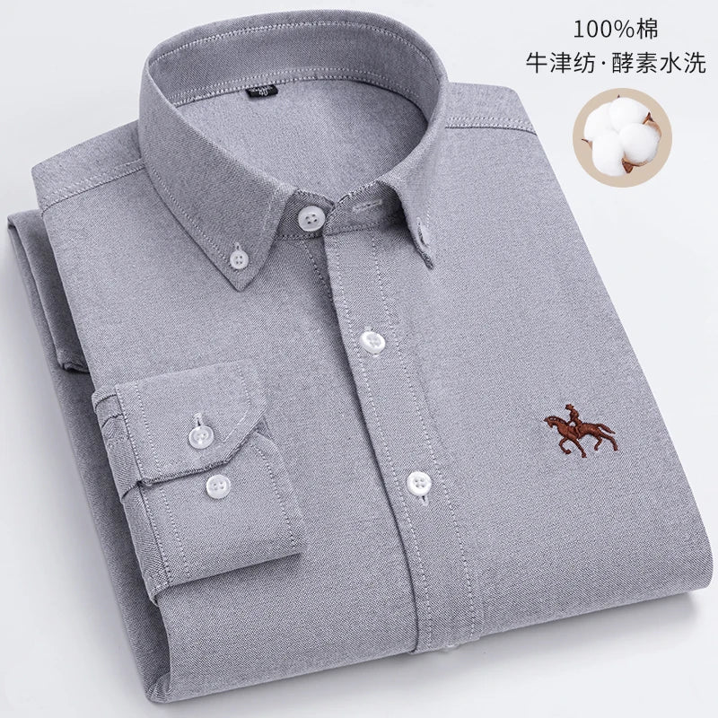 Men’s Shirt Long Sleeve Cotton Casual
