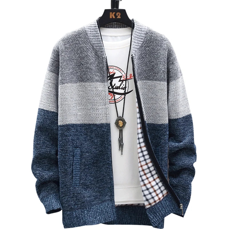 Men’s Sweatshirt Zip-Up Fleece Casual Autumn Winter