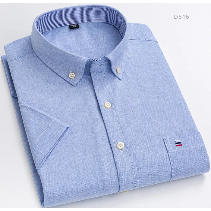 Men’s Shirt Short Sleeve Cotton Casual Formal