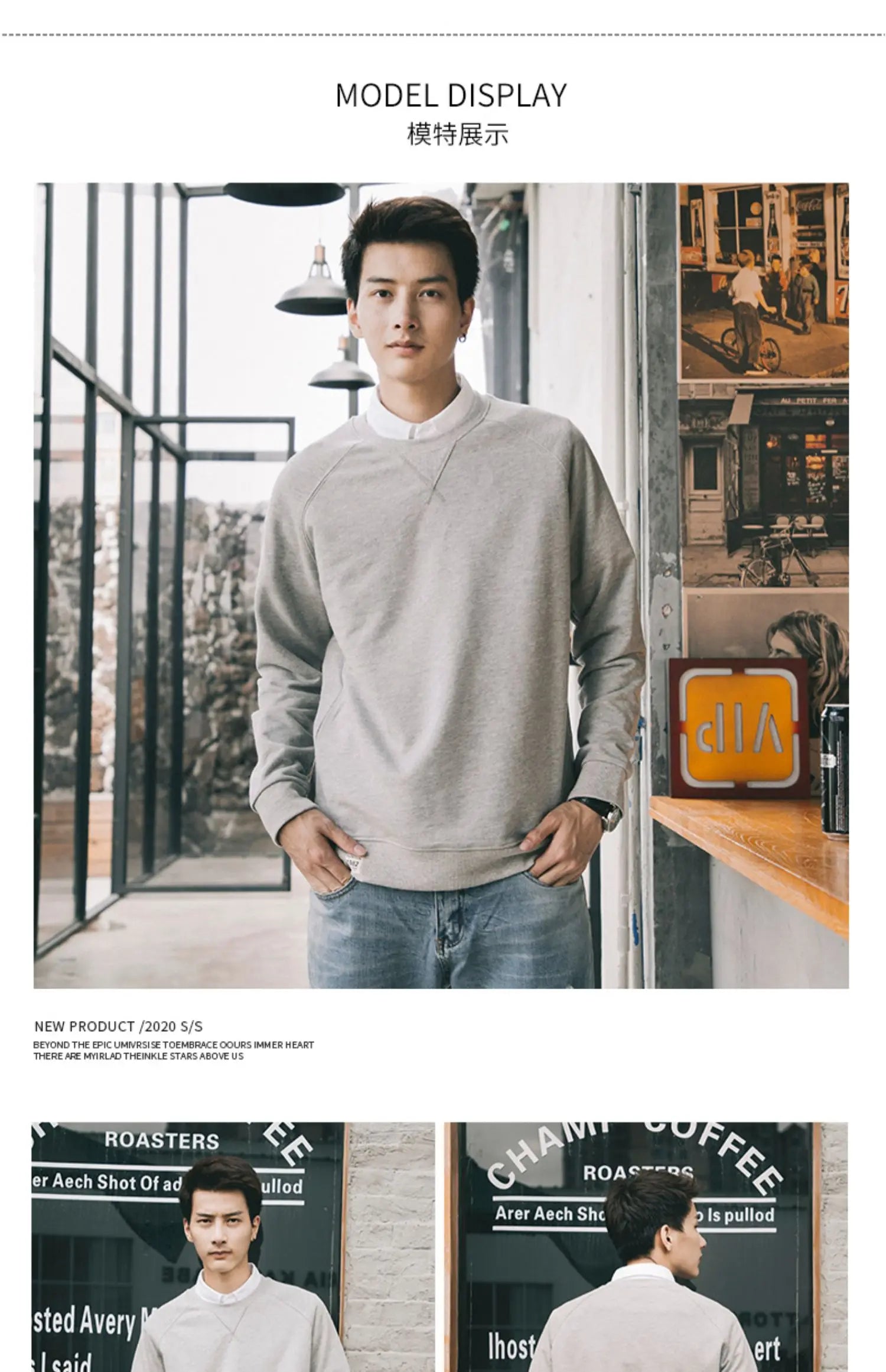 Men’s T-Shirt Long Sleeve Solid Color Cotton Comfort Fit