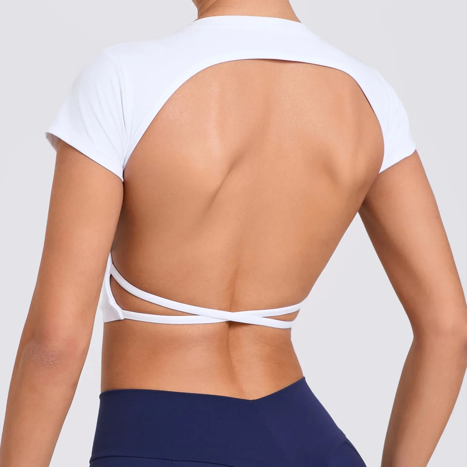Women’s Gym Top Crop Top Moisture Wicking Seamless Athletic
