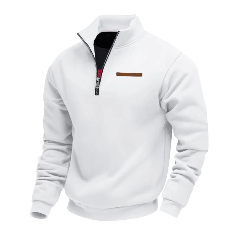 Men’s Sweatshirt Pullover Zip-Up Fleece Long Sleeve Autumn Winter