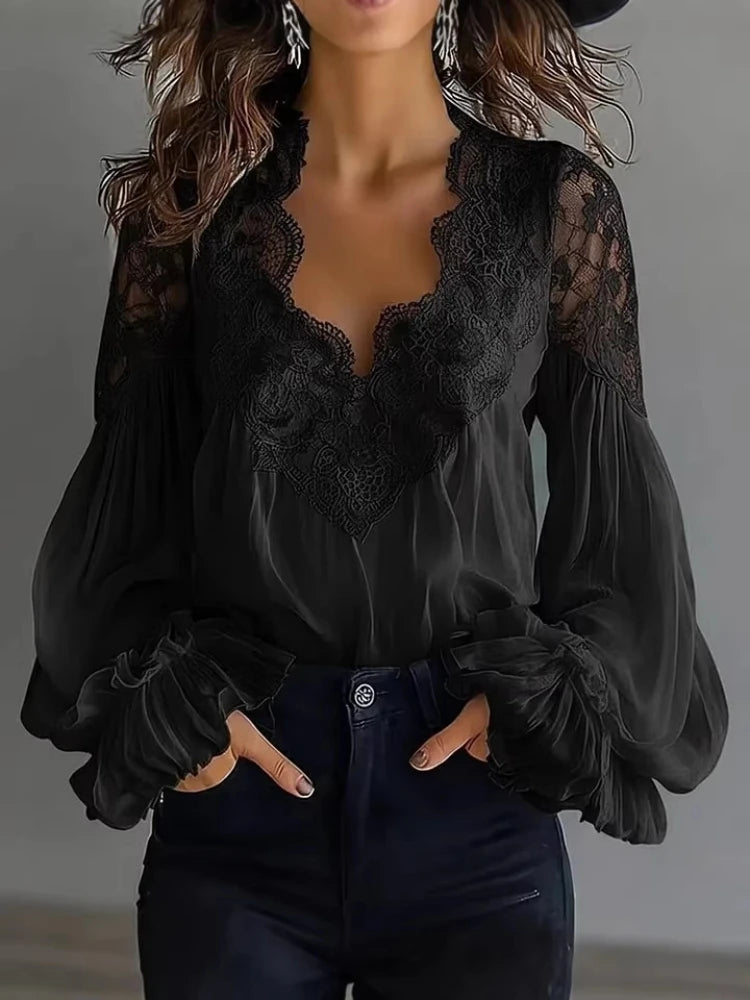Women’s Top Blouse Formal Solid Color