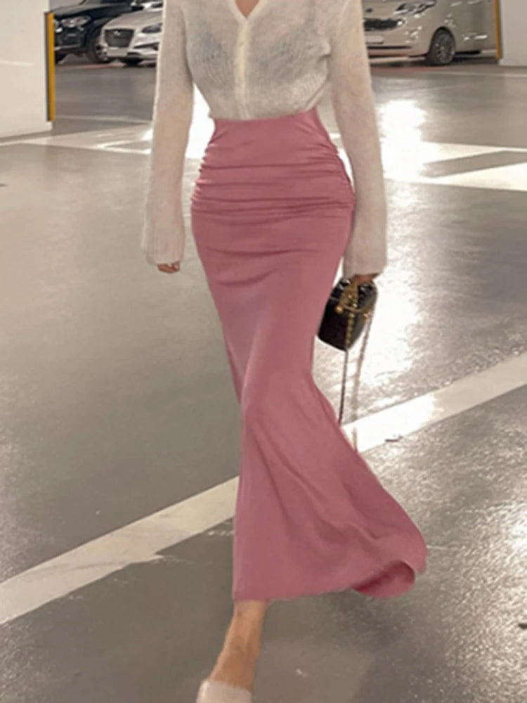Women’s Skirt Midi High Waist A-Line Summer