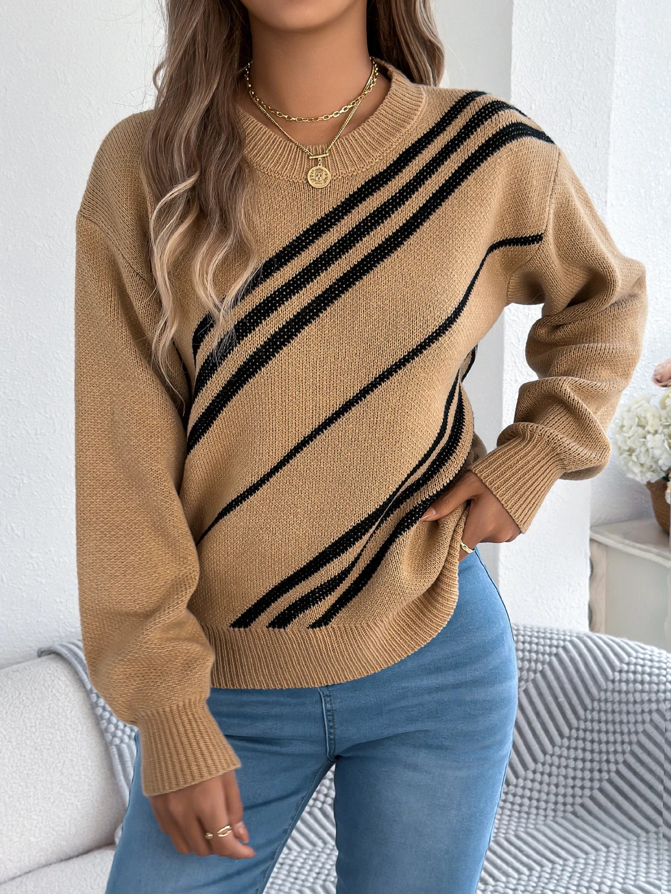 Women’s Top Long Sleeve Stretchy Casual