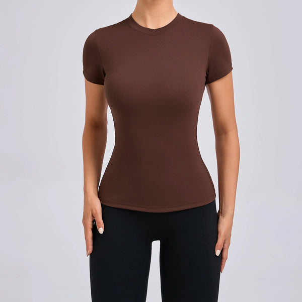 Women’s Gym Top Short Sleeve Moisture Wicking Athletic