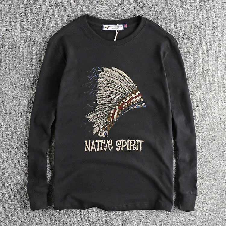 Men’s T-Shirt Long Sleeve Cotton Cotton Comfort Fit