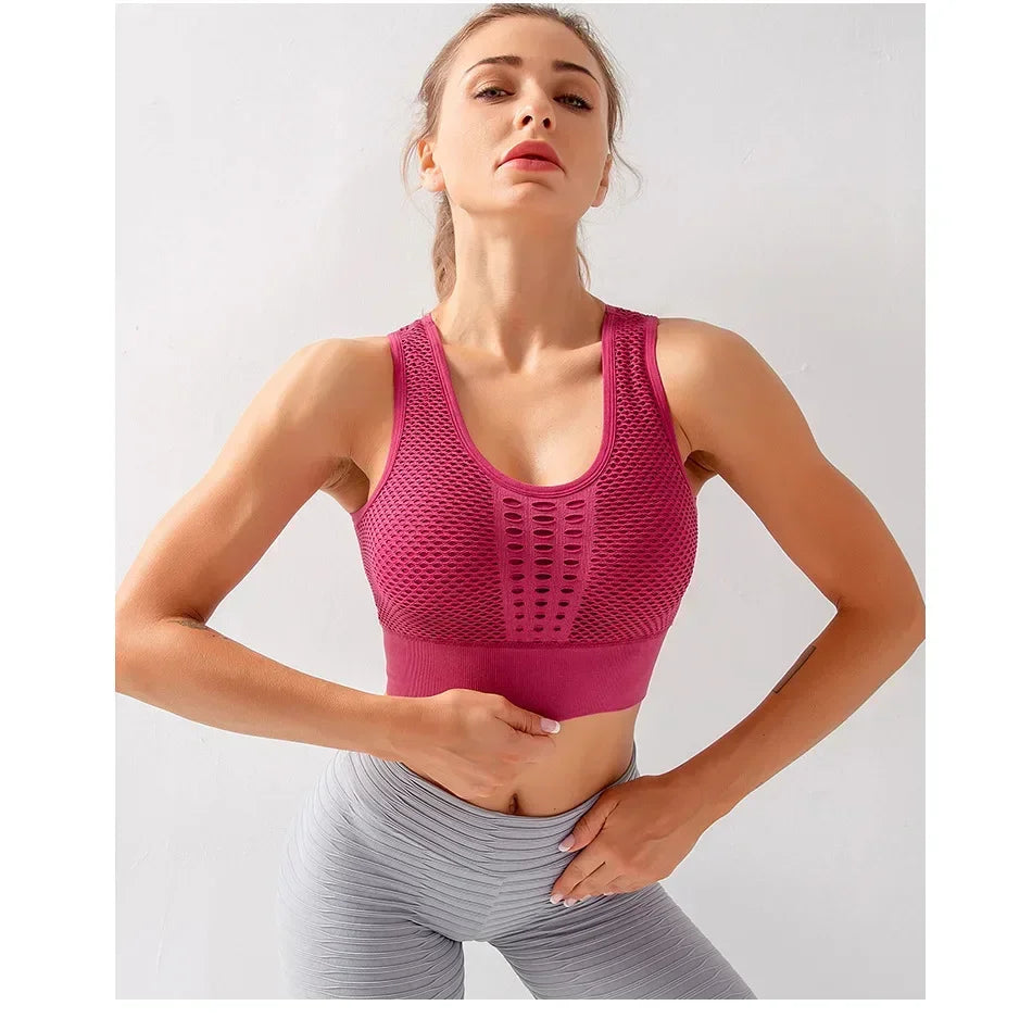 Women’s Gym Top Crop Top Breathable Seamless Athletic