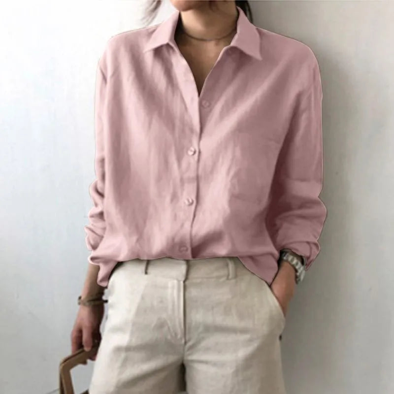 Women’s Top Blouse Long Sleeve Formal Solid Color