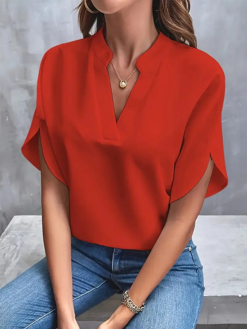 Women’s Top Blouse Casual Formal Solid Color