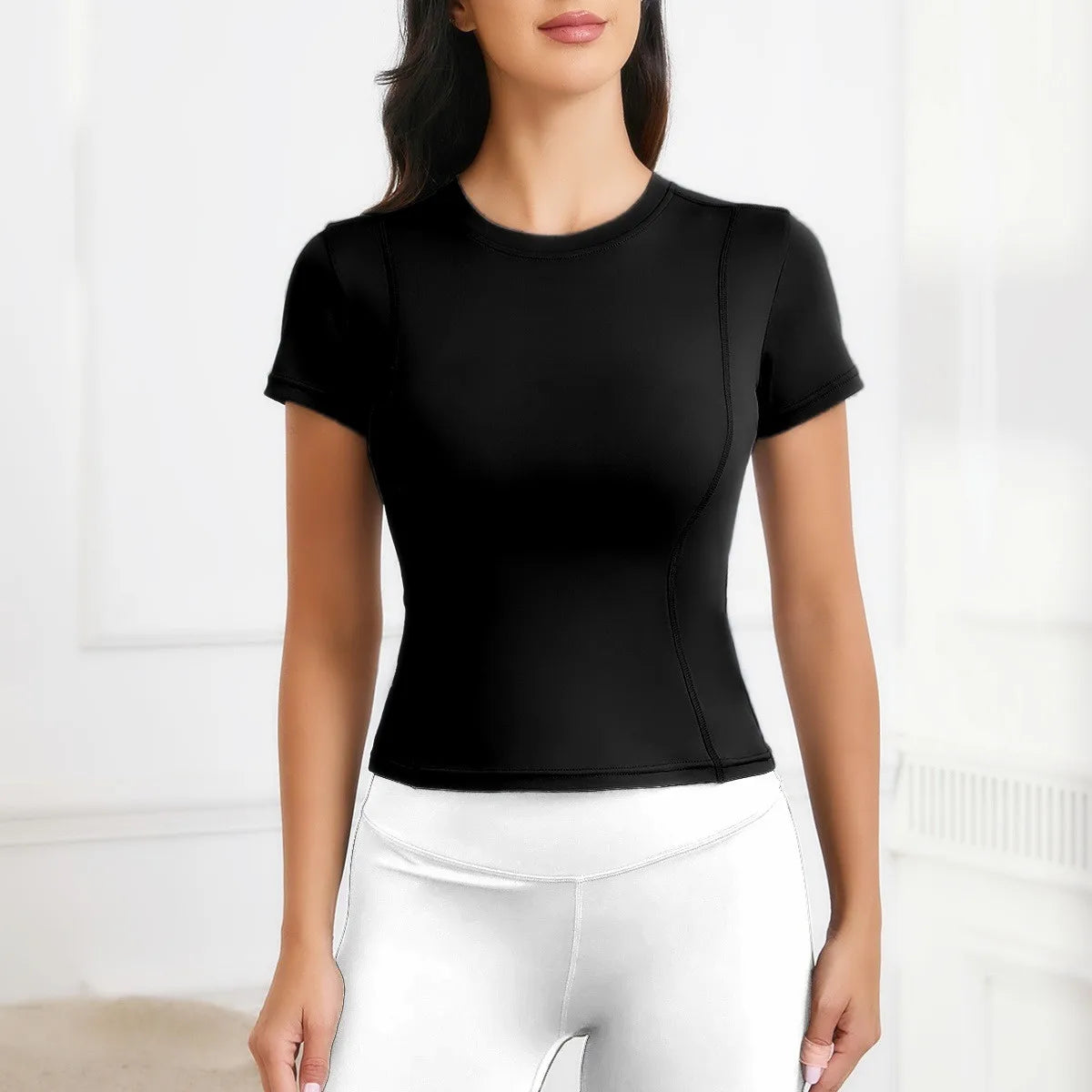 Women’s Gym Top Short Sleeve Athletic Breathable Lightweight